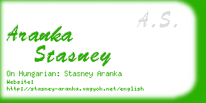 aranka stasney business card